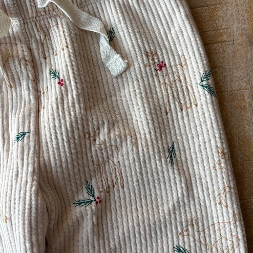 NWOT Cat & Jack Cream Festive Bottoms 5t